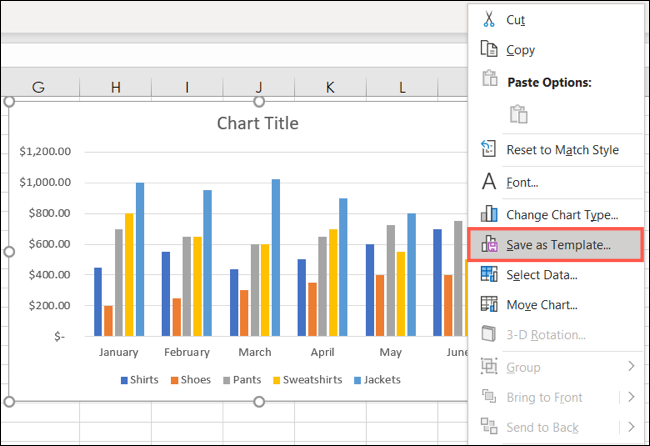 如何在 Microsoft Excel 中创建图表模板
