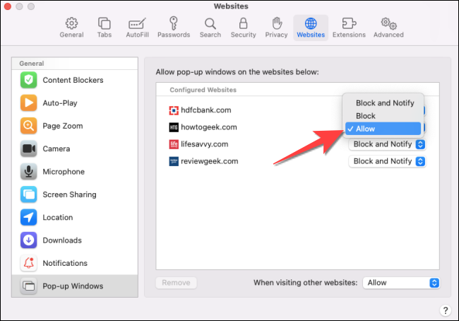 Select-allow-for-pop-ups-from-specific-sites