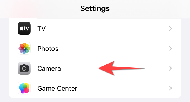 Select-the-Camera-option-in-Settlings-on-iPhone