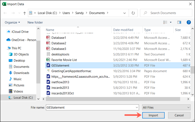 SelectFileImport-ExcelImportPDF