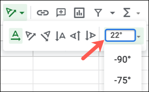 TextRotationCustomAngle-GoogleSheetsRotateText
