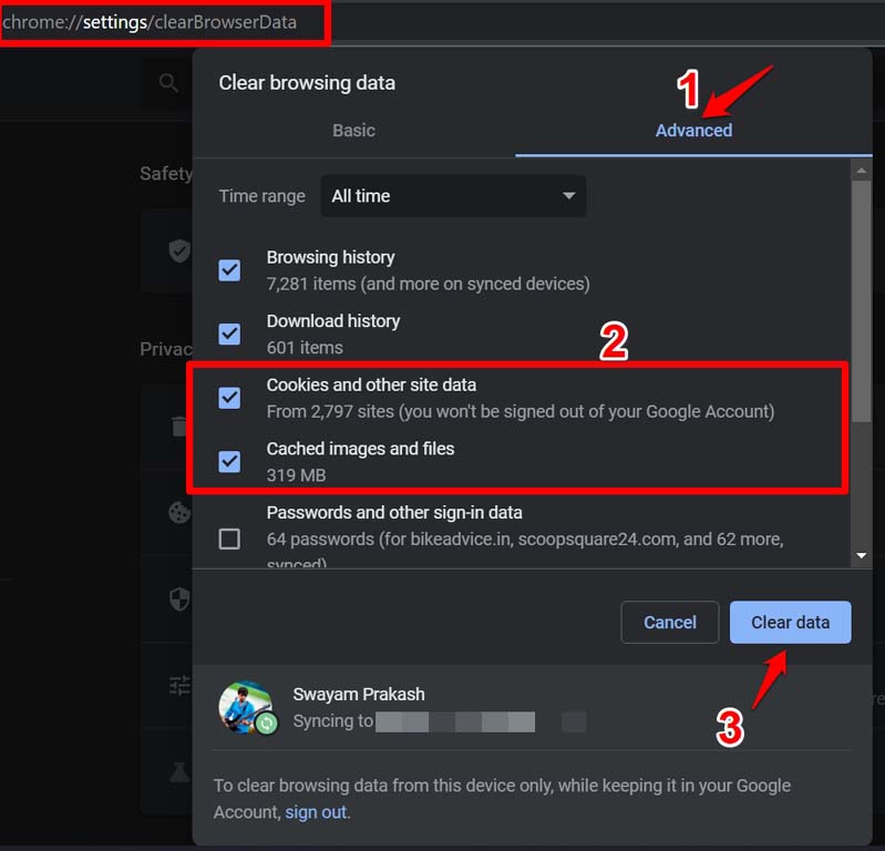 clear-Chrome-browsing-data