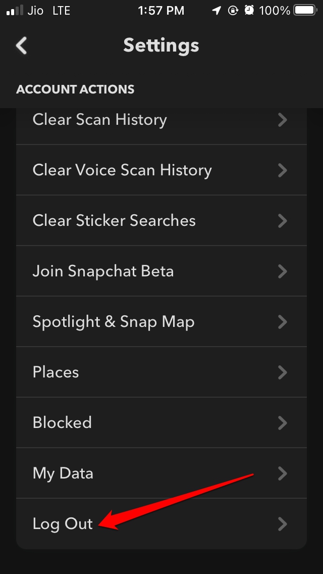 log-out-of-Snapchat