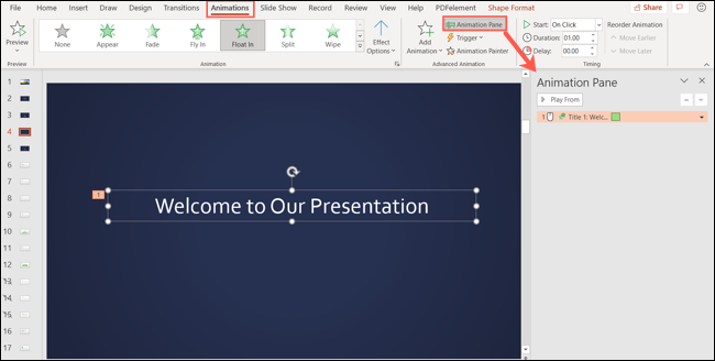 AnimationPane-PowerPointAnimateWordsLetters