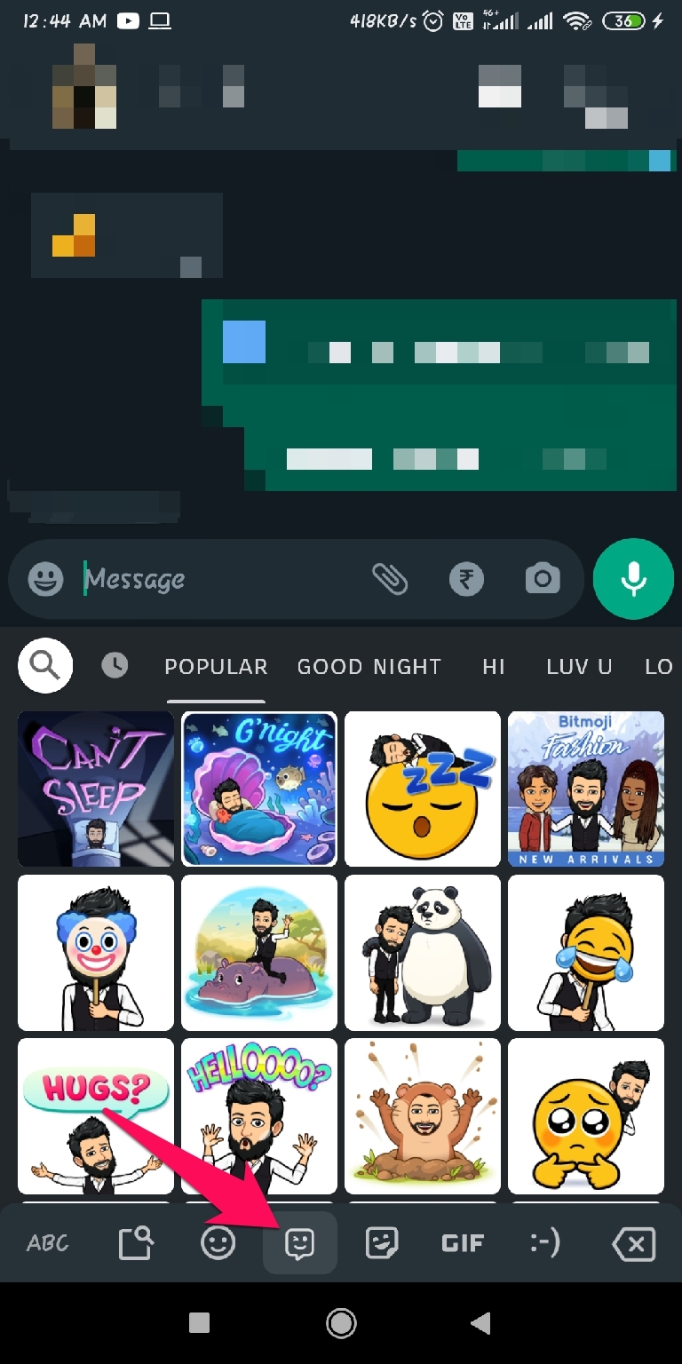 Bitmoji-button