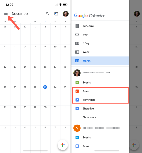 DisplayMobile-GoogleCalendarTasksReminders
