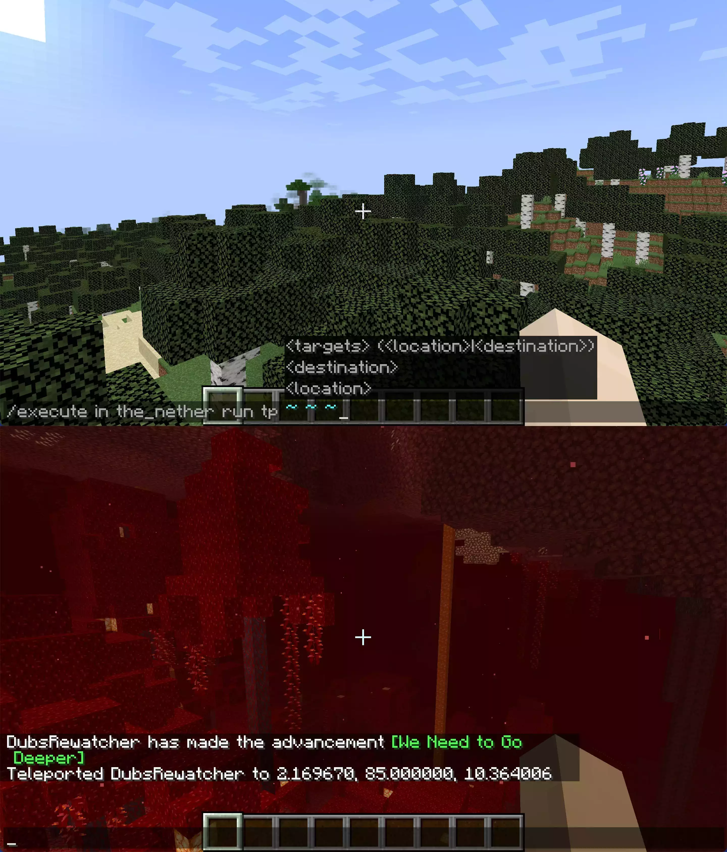 如何使用快速控制台命令在 Minecraft 中的几乎任何地方传送 如何使用快速控制台命令在 Minecraft 中的几乎任何地方传送