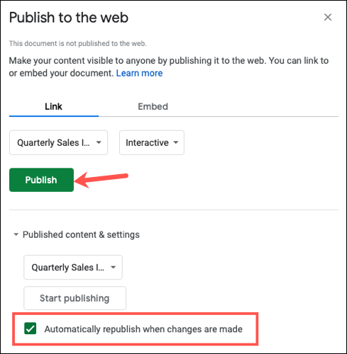 如何从 Google 表格保存或发布图表 如何从 Google 表格保存或发布图表