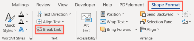 如何在 Microsoft Word 中链接文本框 如何在 Microsoft Word 中链接文本框