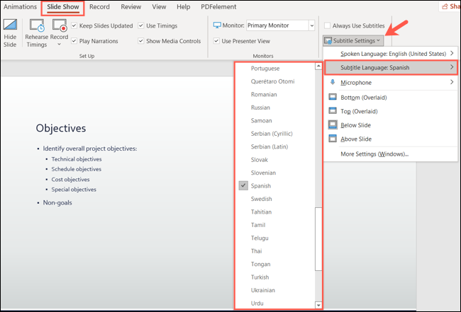 如何在 Microsoft PowerPoint 中设置和使用字幕 如何在 Microsoft PowerPoint 中设置和使用字幕