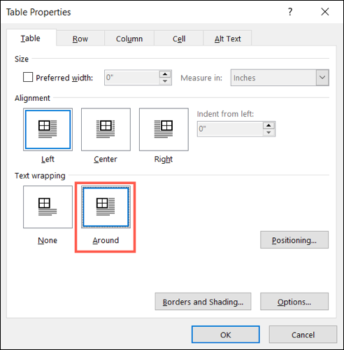 TextWrappingAround-WordWrapTextTable