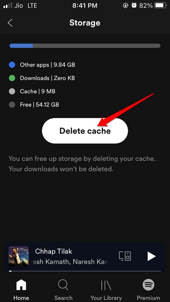 delete-cache-of-Spotify