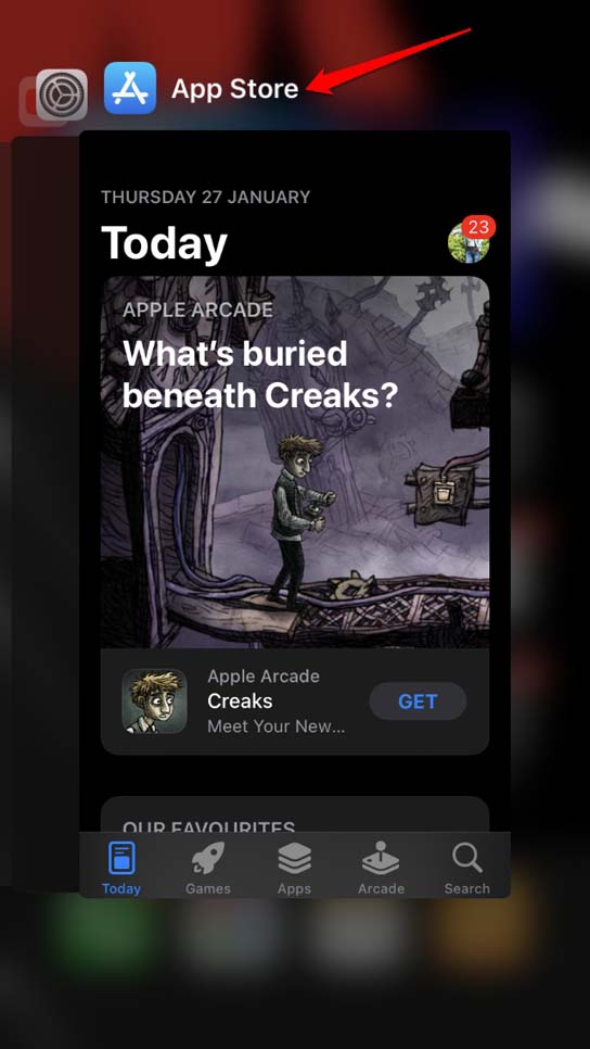 force-close-app-store-on-iPhone