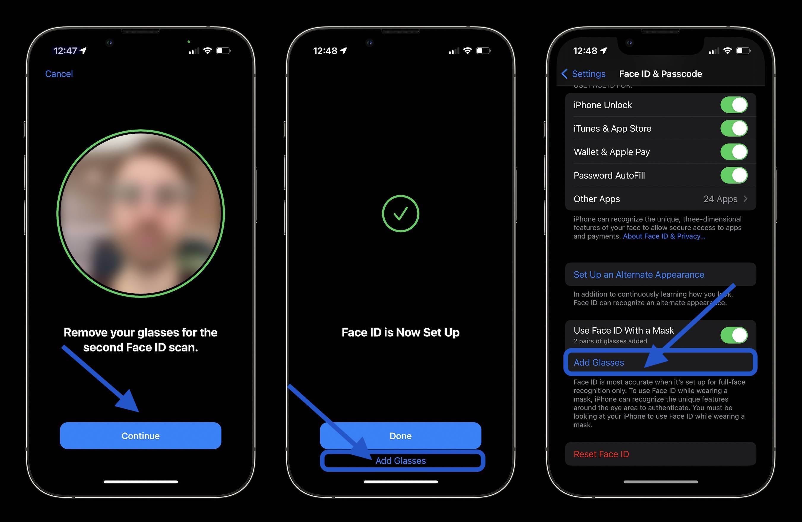 动手操作:这是在 iOS 15.4 测试版中使用带面具的 iPhone 面容 ID 的方法 动手操作:这是在 iOS 15.4 测试版中使用带面具的 iPhone 面容 ID 的方法