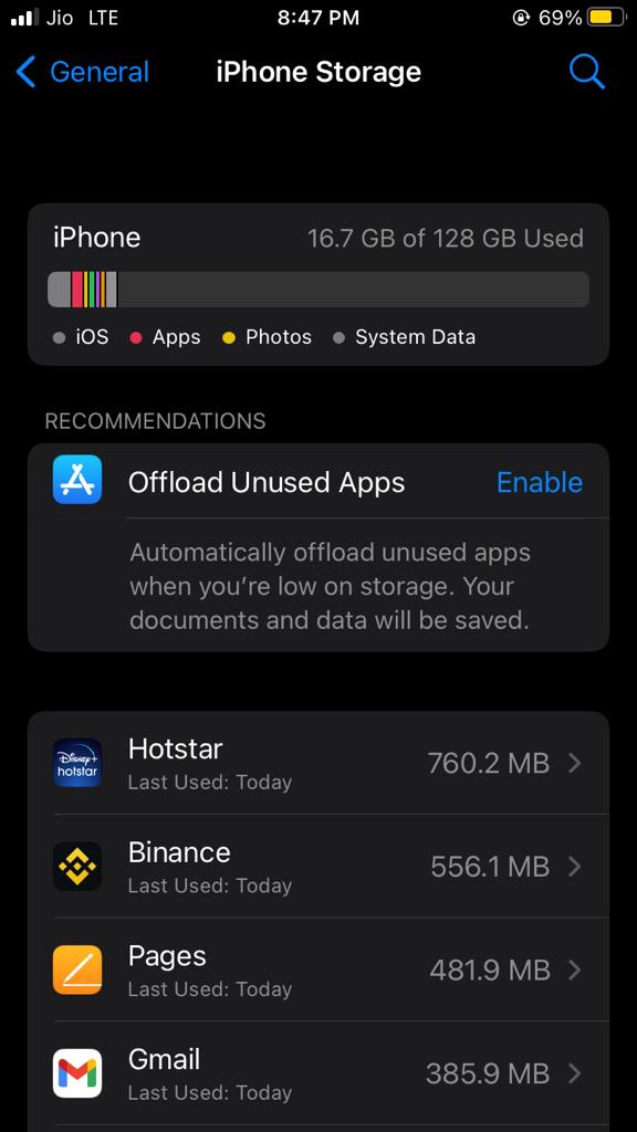 iPHone-Storage