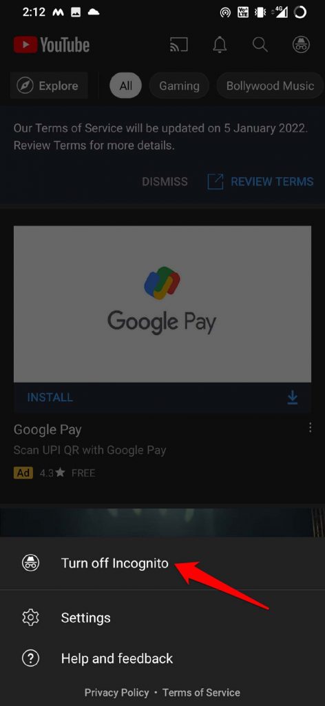 turn-off-incognito-mode-for-YouTube-