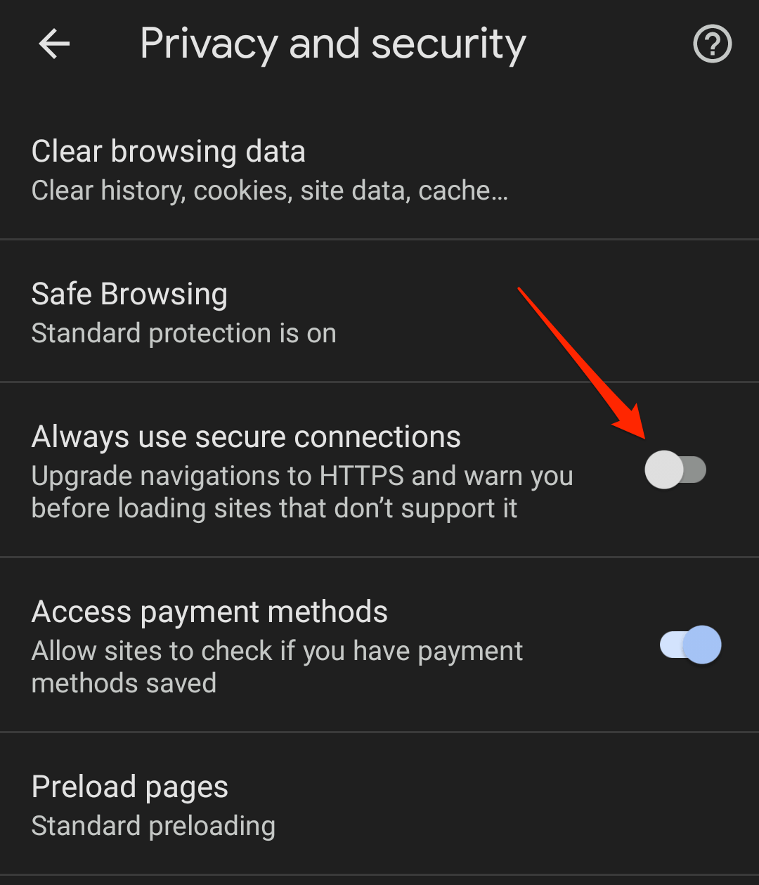 Always_use_secure_connections_turned_off_in_Chrome_Android