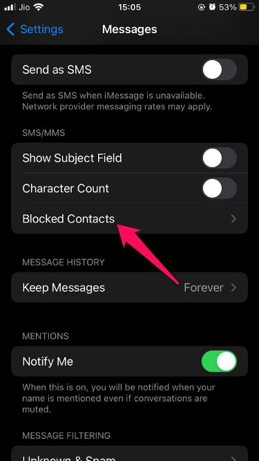 Blocked-contacts-messages