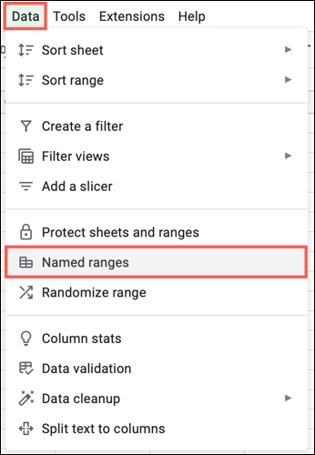 DataNamedRanges-GoogleSheetsDependent