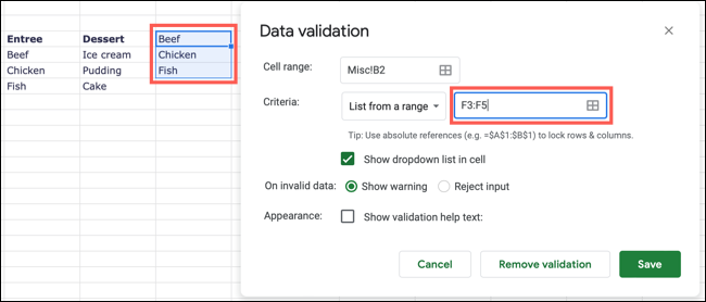 DataValidationDependent-GoogleSheetsDependent