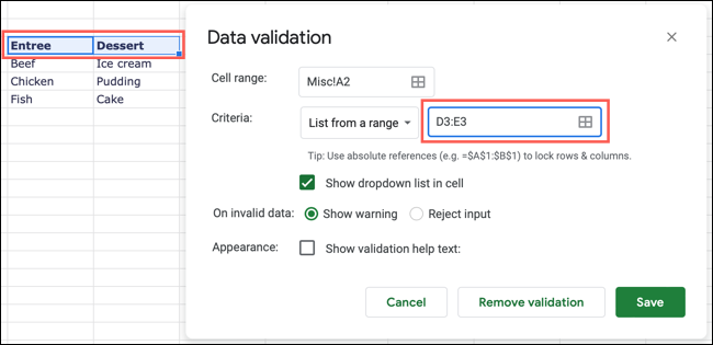 DataValidationHeaders-GoogleSheetsDependent