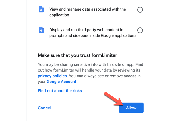 Google-Forms-formLimiter-Allow-Permissions