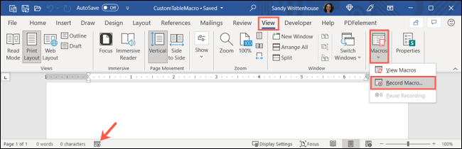 RecordMacro-WordTableMacro
