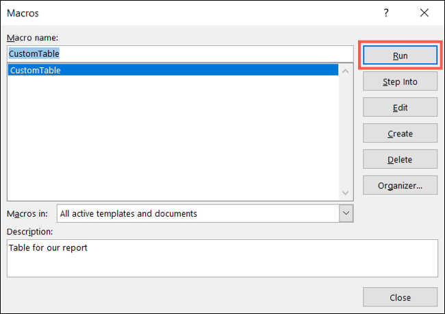 RunMacro-WordTableMacro