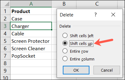 ShiftCellsUp-ExcelEditDropDownList