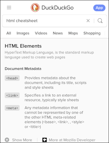 duckduckgo-cheatsheet-html