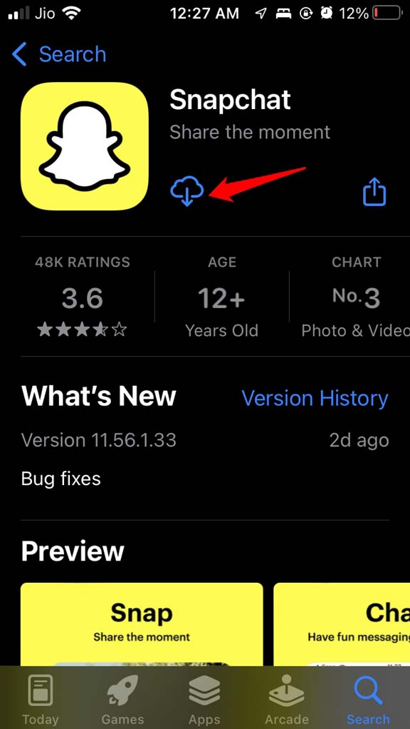 install-Snapchat-from-App-Store