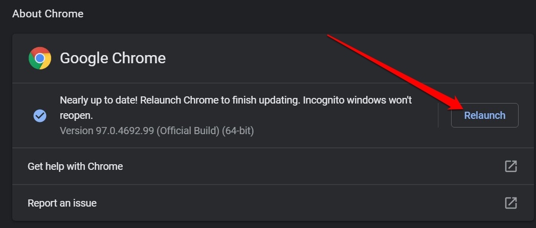 relaunch-Chrome-browser