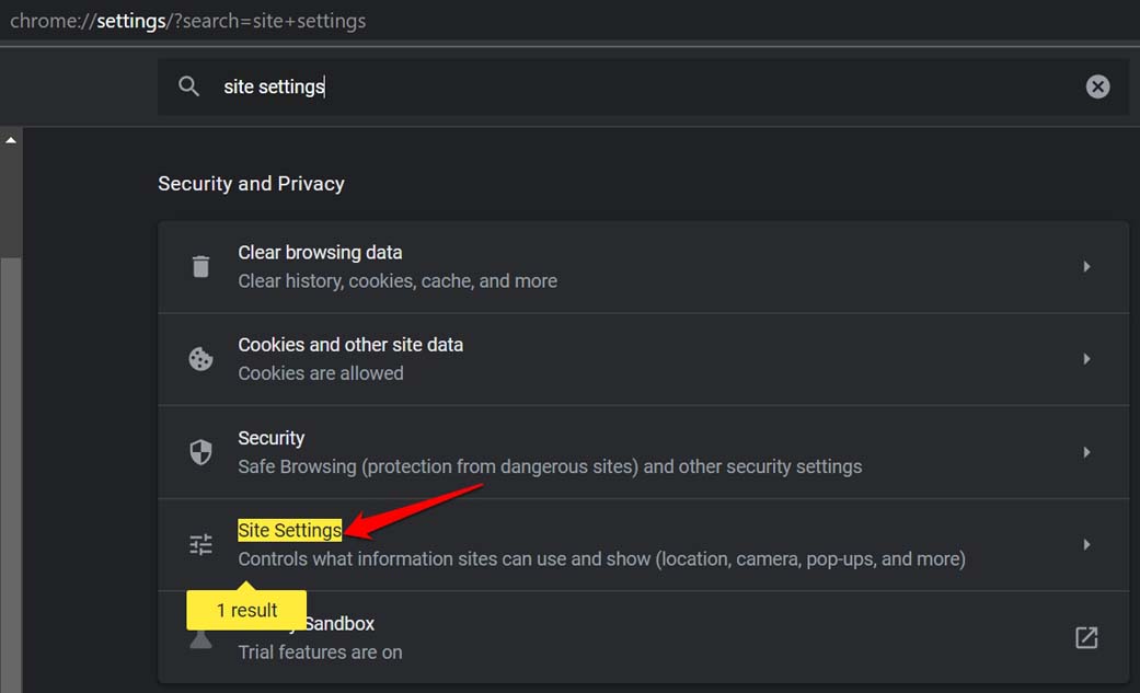site-settings-of-Chrome