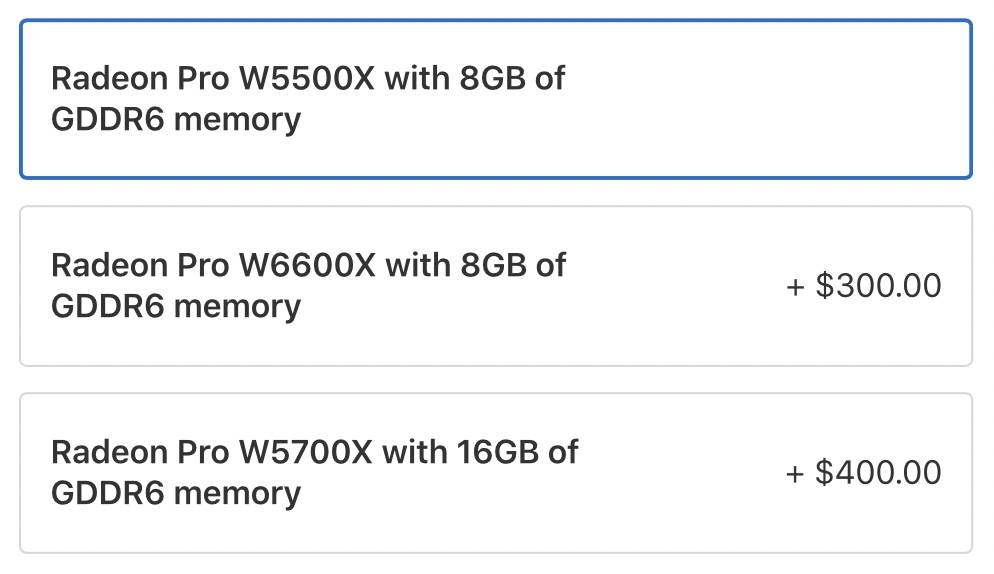 Apple 为 Mac Pro 提供价值 700 美元的全新 AMD Radeon Pro W6600X GPU MPX 模块