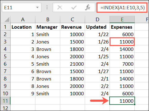 ArrayIntersection-ExcelINDEXFunction
