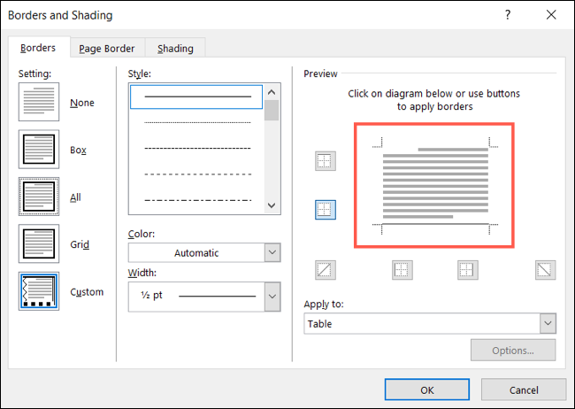 Borders-WordUnderline