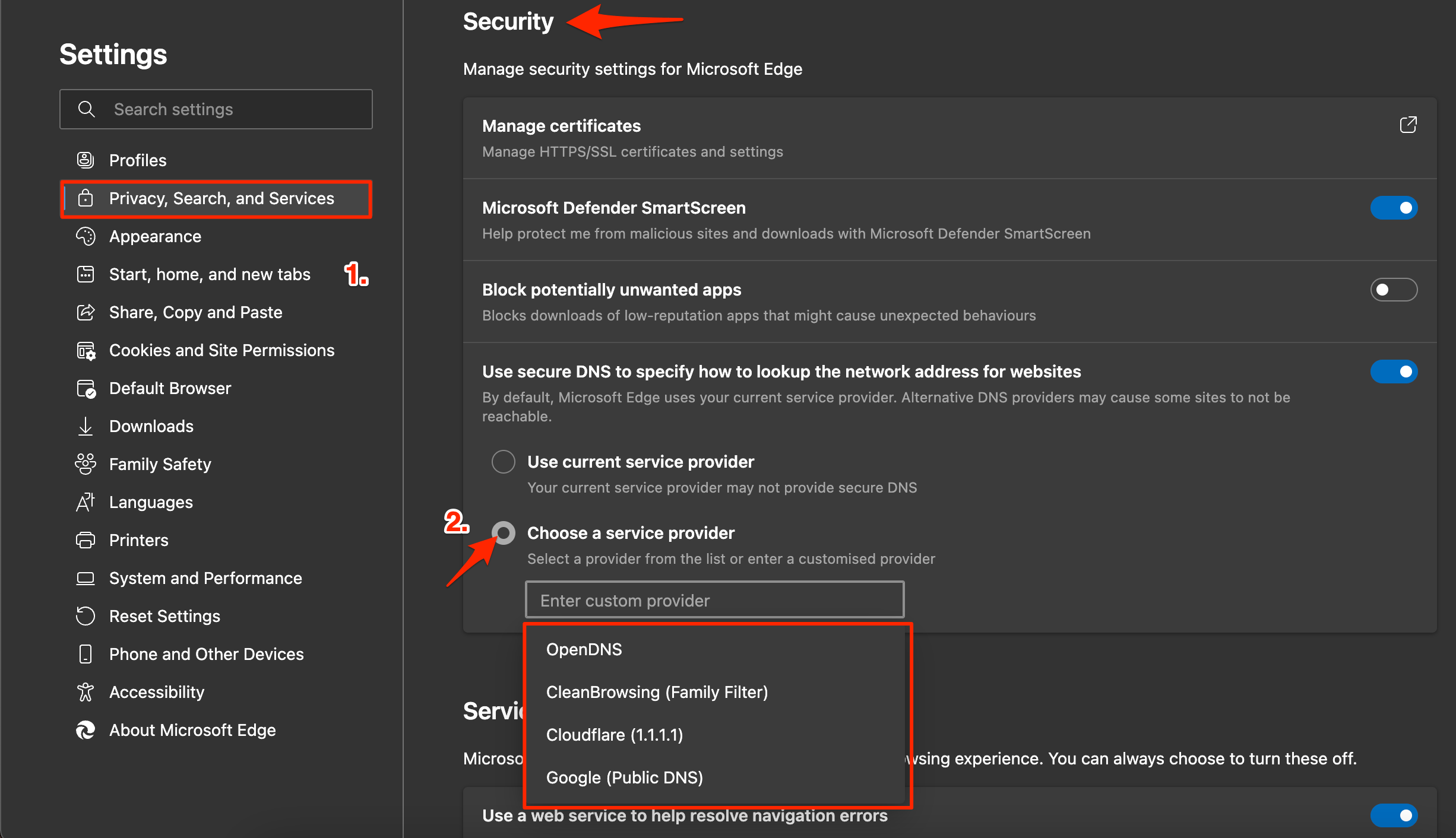 CHangr_DNS_in_Edge_Settings