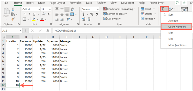 CountNumbers-ExcelCOUNT