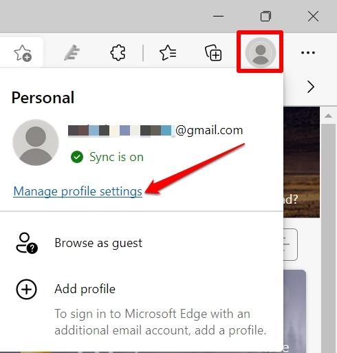 Edge-browser-manage-profile-settings