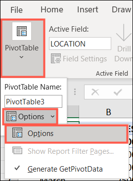 PivotTableOptions-ExcelRefreshPivotTable