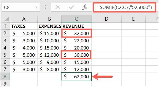 如何在 Microsoft Excel 中使用 SUMIF 如何在 Microsoft Excel 中使用 SUMIF