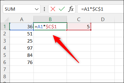The-formula-for-multiplying-the-numbers-in-a-column.-1