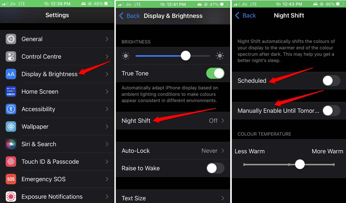 disable-night-shift-iOS