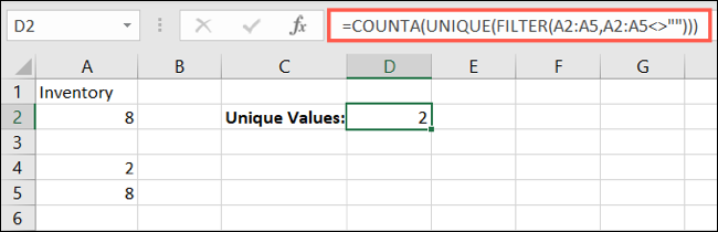 CountaUniqueFilterFunctions-ExcelCountUnique
