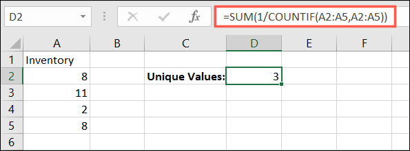 SumCountifFunctions-ExcelCountUnique