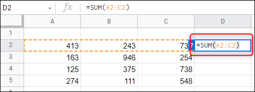 The-sum-of-row-A2.