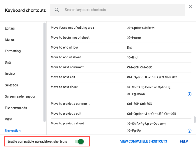 EnableCompatibleKeyboardShortcuts-GoogleSheetsGoTo