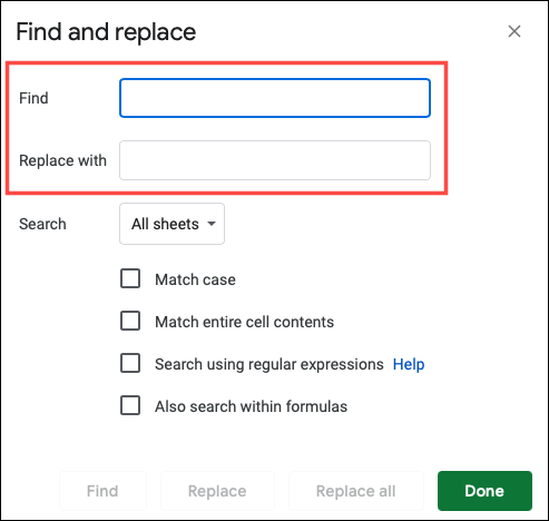 如何替换 Google 表格中的文本 如何替换 Google 表格中的文本