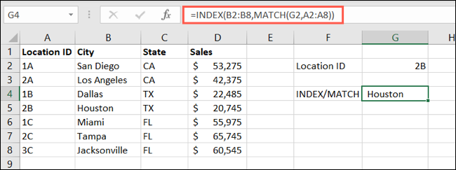 IndexMatchCell-ExcelLookupFunctions