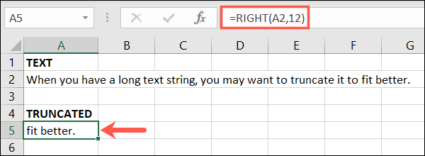 RIGHT12-ExcelTruncateText